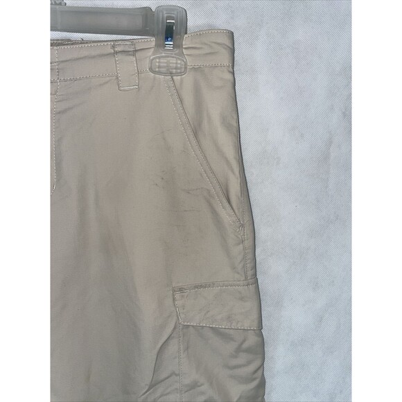 Columbia PFG Omni-Shade Cargo Zip Off Pants Shorts Size L Beige Women - Picture 4 of 12